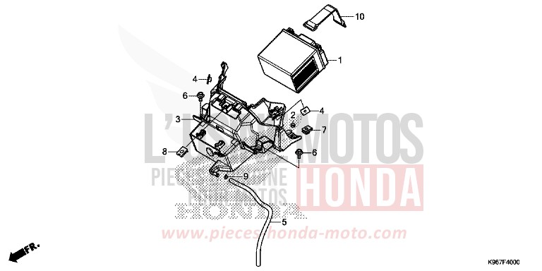 BATTERY for PCX 125 PEARL SPLENDOR RED (R369) from 2019